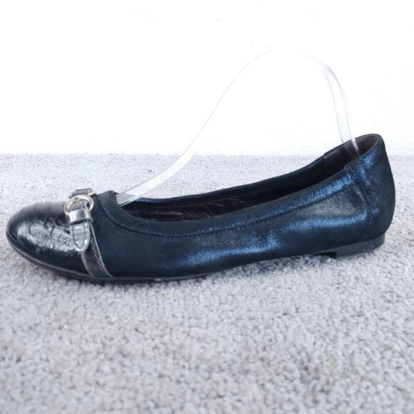 AGL Attilio Giusti Leombruni Ballet Flats Womens Size 39 EU Shoes Snake Blue - Picture 5 of 12